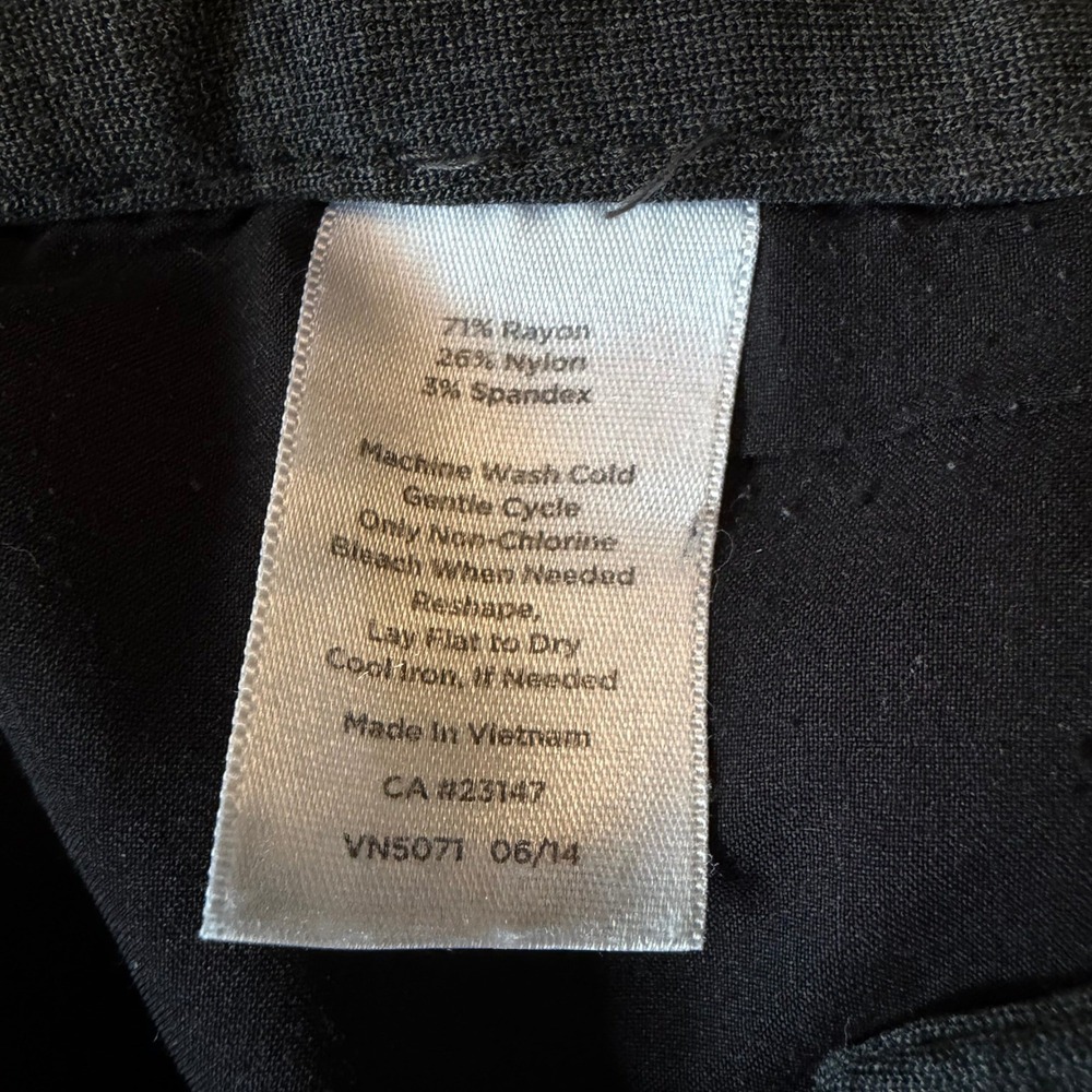 Talbots Petites Women 8P Charcoal Gray Straight Leg Ponte Knit Career Pants - Picture 4 of 4
